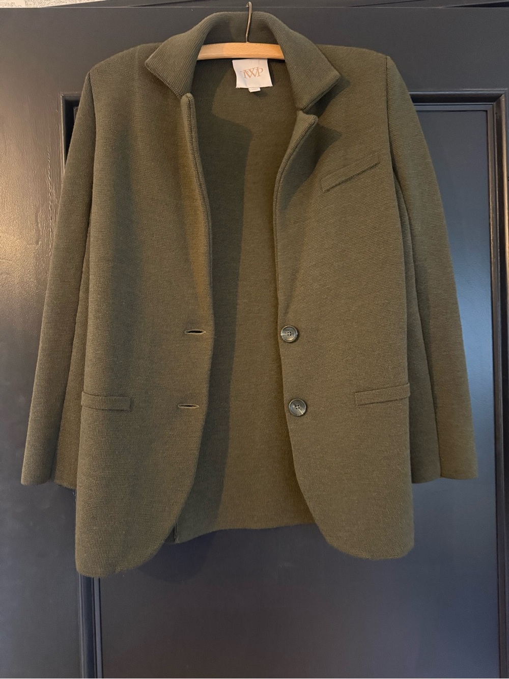 TWP Olive Green Knit Blazer Sweater Jacket XS/S
